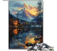 Jigsaws Puzzles 1000 Pieces for Adults Gifts Autumn Snow Mountain, Family Game Stress Reliever Difficult Challenge A Work of Art for Ages 14+ (Size 26x38cm)