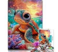 Jigsaws Puzzles 1000 Pieces for Adults Gifts Baby Turtle Puzzles,Educational Games Home Decoration Suitable for Desktop Decoration (size 75x50cm)