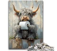 Jigsaws Puzzles 1000 Pieces for Adults Gifts Baby Yak Playing with Toilet Paper Puzzles for Adults,Family Entertainment Toys with Matching Poster And Trivia Sheet (38x26cm)
