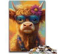 Jigsaws Puzzles 1000 Pieces for Adults Gifts Baby Yak Wearing Glasses Jigsaw,Vibrant And Unique Design Relaxing & Challenging Puzzle Experience (38x26cm)