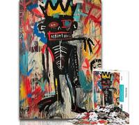 Jigsaws Puzzles 1000 Pieces for Adults Gifts Basquiat-style Skull,Family Game Stress Reliever Difficult Challenge Enhance Love between Couples (75x50cm)