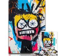 Jigsaws Puzzles 1000 Pieces for Adults Gifts Basquiat Style Teenager Jigsaw,Staycation Kill Time with Fully Interlocking Randomly Shaped Pieces (size 75x50cm)