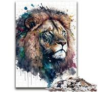 Jigsaws Puzzles 1000 Pieces for Adults Gifts Beautiful Lion Stress Reliever Staycation Kill Time Wishlist with Santa Claus 50x75cm