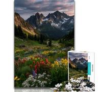 Jigsaws Puzzles 1000 Pieces for Adults Gifts Beautiful Mountain River,Stress Reliever Staycation Kill Time with Matching Poster And Trivia Sheet (38x26cm)