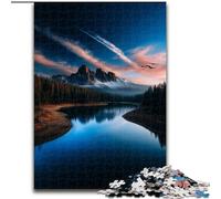 Jigsaws Puzzles 1000 Pieces for Adults Gifts Beautiful Mountains And Lakes, for And 14 Years And over for Educational Game Challenge Toy Gift for Birthdays (Size 26x38cm)
