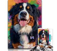 Jigsaws Puzzles 1000 Pieces for Adults Gifts Bernese Mountain Dog Teenager Puzzles,Interesting Stress Reduction Parent-child Interaction (size 75x50cm)