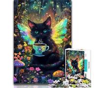 Jigsaws Puzzles 1000 Pieces for Adults Gifts Black Cat,Decompressing Intellectual Educational Toy Birthday Present,Gifts (75x50cm)