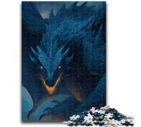 Jigsaws Puzzles 1000 Pieces for Adults Gifts Black Dragon Teenager Puzzles,Quiz Game Wall Decoration Unique Birthday And Xmas Gifts (26x38cm)