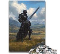 Jigsaws Puzzles 1000 Pieces for Adults Gifts Black Knight 1000 Pieces for Teenagers,Secret Santa Gifts for Age 14 Years Up (26x38cm)