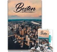 Jigsaws Puzzles 1000 Pieces for Adults Gifts Boston,Vibrant And Unique Design Relaxing & Challenging Puzzle Experience (38x26cm)