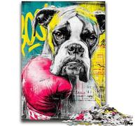 Jigsaws Puzzles 1000 Pieces for Adults Gifts Boxer Dog for Age 14 Years And over Family Games Christmas Game Presents for Women 50x75cm