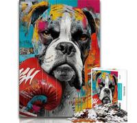 Jigsaws Puzzles 1000 Pieces for Adults Gifts Boxer Dog Teenager Puzzles,Quiz Game Wall Decoration Unique Birthday And Xmas Gifts 75x50cm