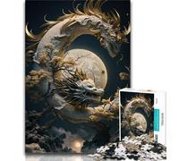 Jigsaws Puzzles 1000 Pieces for Adults Gifts Brave Dragon 1000 Pieces for Teenagers,Learning Educational Toys Family Games Unique Birthday And Gifts (size 38x26cm)