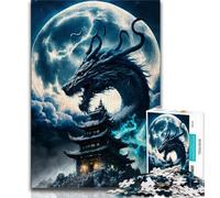 Jigsaws Puzzles 1000 Pieces for Adults Gifts Brave Dragon 1000 Pieces for Teenagers,Secret Santa Gifts for Age 14 Years Up 26x38cm