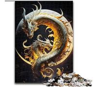 Jigsaws Puzzles 1000 Pieces for Adults Gifts Brave Dragon, Help The Brain Exercise Addictive Toys to Cultivate Patience Enhance Memory (Size 26x38cm)