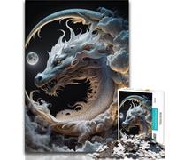 Jigsaws Puzzles 1000 Pieces for Adults Gifts Brave Dragon Teenager Jigsaw,Staycation Kill Time with Fully Interlocking Randomly Shaped Pieces (size 75x50cm)