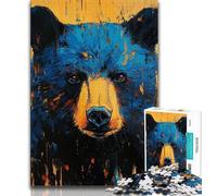 Jigsaws Puzzles 1000 Pieces for Adults Gifts Brown Bear,Stress Reliever Difficult Challenge Every Piece Is Unique - Challenging Family Fun Game 38x26cm