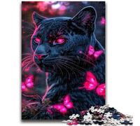 Jigsaws Puzzles 1000 Pieces for Adults Gifts Butterfly And Black Panther Teenager Puzzles,Quiz Game Wall Decoration Unique Birthday And Xmas Gifts (26x38cm)