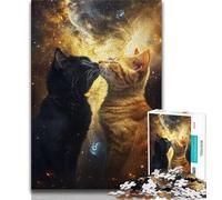 Jigsaws Puzzles 1000 Pieces for Adults Gifts Cat Couple Adult Jigsaw,Learning Educational Toys Family Games Unique Birthday And Gifts (size 75x50cm)