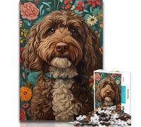 Jigsaws Puzzles 1000 Pieces for Adults Gifts Cavapoo,Stress Reliever Staycation Kill Time with Matching Poster And Trivia Sheet (38x26cm)