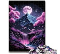 Jigsaws Puzzles 1000 Pieces for Adults Gifts Cherry Blossoms Mountain for Age 14+ Educational Games For Adults And Teenagers Artwork Gift 50x75cm