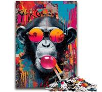 Jigsaws Puzzles 1000 Pieces for Adults Gifts Chimpanzee Graffiti Educational Stress Relief Toy Gifts for Friends And Family 50x75cm