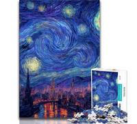 Jigsaws Puzzles 1000 Pieces for Adults Gifts City Under The Night Sky,Help The Brain Exercise Addictive Toys to Cultivate Patience Wall Decoration 38x26cm