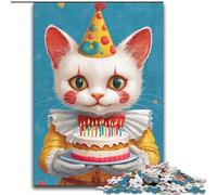 Jigsaws Puzzles 1000 Pieces for Adults Gifts Clown Cat,Educational Games Home Decoration Is Ideal As A Gift for The Whole Family 38X26CM