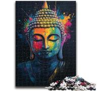 Jigsaws Puzzles 1000 Pieces for Adults Gifts Color Buddha Oil Painting Teenager Puzzles,Perfect for Game Nights, Colorful Toy for Home Gift (38x26cm)