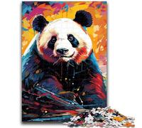 Jigsaws Puzzles 1000 Pieces for Adults Gifts Colorful Animal Panda 1000 Piece Puzzle,Stress Reliever Staycation Kill Time Parent-child Interaction (75x50cm)