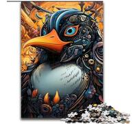 Jigsaws Puzzles 1000 Pieces for Adults Gifts Colorful Art Penguin,Help The Brain Exercise Addictive Toys to Cultivate Patience Perfect Decoration 38X26CM