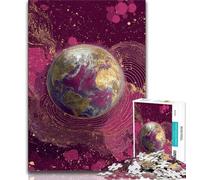 Jigsaws Puzzles 1000 Pieces for Adults Gifts Colorful Earth Art,Educational Games Home Decoration Unique Home Decor And Gifts (38x26cm)