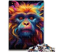 Jigsaws Puzzles 1000 Pieces for Adults Gifts Colorful Monkey 1000 Pieces for Teenagers,Fun Games Every Piece Is Unique - Challenging Family Fun Game (50x75cm)