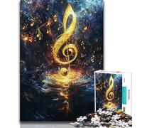 Jigsaws Puzzles 1000 Pieces for Adults Gifts Colorful Music Symbols,Decompressing Intellectual Educational Toy Birthday Present,Gifts (38x26cm)