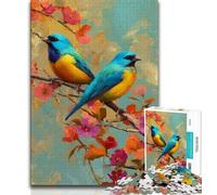 Jigsaws Puzzles 1000 Pieces for Adults Gifts Colorful Sparrow,Learning Educational Toys Family Games Unique Birthday And Gifts 38x26cm