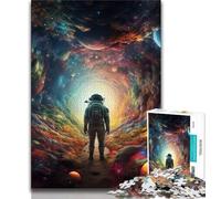 Jigsaws Puzzles 1000 Pieces for Adults Gifts Colourful Astronaut,Challenging Difficult with Fully Interlocking Randomly Shaped Pieces (75x50cm)