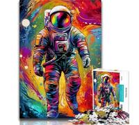 Jigsaws Puzzles 1000 Pieces for Adults Gifts Colourful Astronauts 1000 Piece Puzzle,Stress Reliever Staycation Kill Time Parent-child Interaction 26x38cm