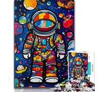 Jigsaws Puzzles 1000 Pieces for Adults Gifts Colourful Astronauts,Family Activity Fun at Home Activities,Birthday Present,Travel Gifts 38x26cm