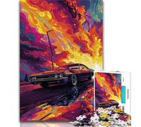Jigsaws Puzzles 1000 Pieces for Adults Gifts Colourful Classic Sports Cars 1000 Pieces for Teenagers,with Matching Poster And Trivia Sheet for Ages 14+ 75x50cm