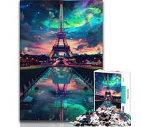 Jigsaws Puzzles 1000 Pieces for Adults Gifts Colourful Eiffel Tower Adult Jigsaw,Challenging Game Gifts for Is Ideal As A Gift for The Whole Family (size 38x26cm)