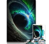 Jigsaws Puzzles 1000 Pieces for Adults Gifts Colourful Fantasy Cosmic Black Hole 1000 Piece Puzzle,Stress Reliever Staycation Kill Time Parent-child Interaction 26x38cm