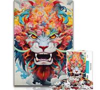 Jigsaws Puzzles 1000 Pieces for Adults Gifts Colourful Flying Dragon Adult Jigsaw,Family Educational Games Home Decoration Gift (size 38x26cm)