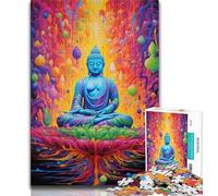 Jigsaws Puzzles 1000 Pieces for Adults Gifts Colourful Graffiti Buddha Teenager Puzzles,Quiz Game Wall Decoration Unique Birthday And Xmas Gifts 26x38cm