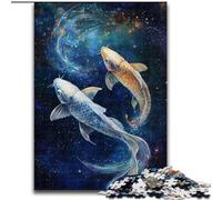 Jigsaws Puzzles 1000 Pieces for Adults Gifts Cosmic Koi, Family Game Stress Reliever Difficult Challenge A Work of Art for Ages 14+ (Size 26x38cm)