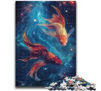 Jigsaws Puzzles 1000 Pieces for Adults Gifts Cosmic Koi for Age 14+ Educational Games For Adults And Teenagers Artwork Gift 26x38cm