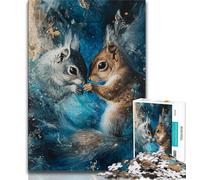 Jigsaws Puzzles 1000 Pieces for Adults Gifts Cosmic Squirrel,Educational Family Game Wall Decoration Unique Birthday And Xmas Gifts 75x50cm