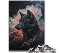 Jigsaws Puzzles 1000 Pieces for Adults Gifts Cosmic Wolf Teenager Puzzles,Perfect for Game Nights, Colorful Toy for Home Gift (50x75cm)