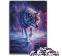 Jigsaws Puzzles 1000 Pieces for Adults Gifts Cosmic Wolf Teenager Puzzles,Perfect for Game Nights, Colorful Toy for Home Gift (38x26cm)