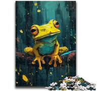 Jigsaws Puzzles 1000 Pieces for Adults Gifts Cute Frog Baby Challenging Game Gifts for Is Ideal As A Gift for The Whole Family 50x75cm