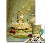 Jigsaws Puzzles 1000 Pieces for Adults Gifts Cute Frog,Vibrant And Unique Design Relaxing & Challenging Puzzle Experience 38X26CM